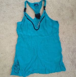 Turquoise Fox Racing Tank